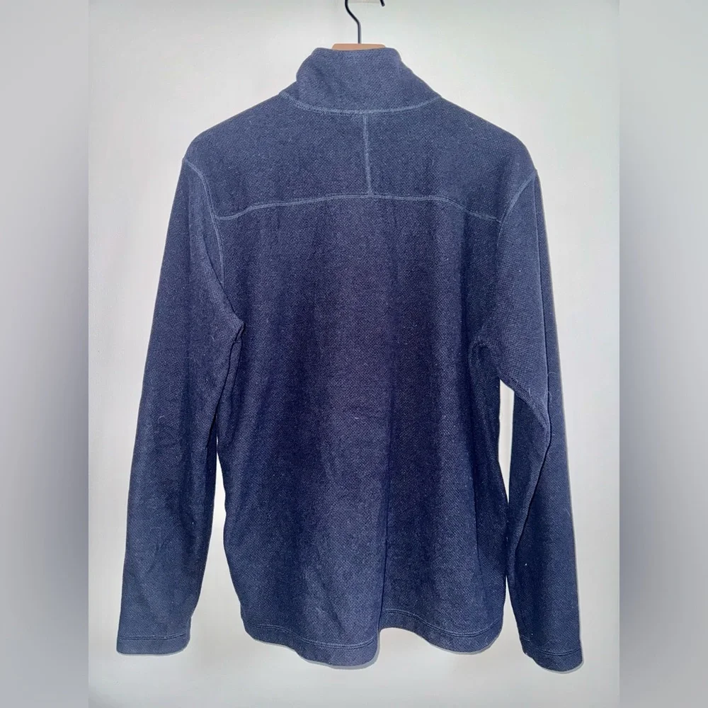 The North Face Textured Cap Rock 1/4 Zip Fleece Aviator Navy Blue Men’s Large